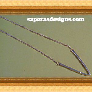 Gold Tone Letter "V" Design Necklace For Women/Teens